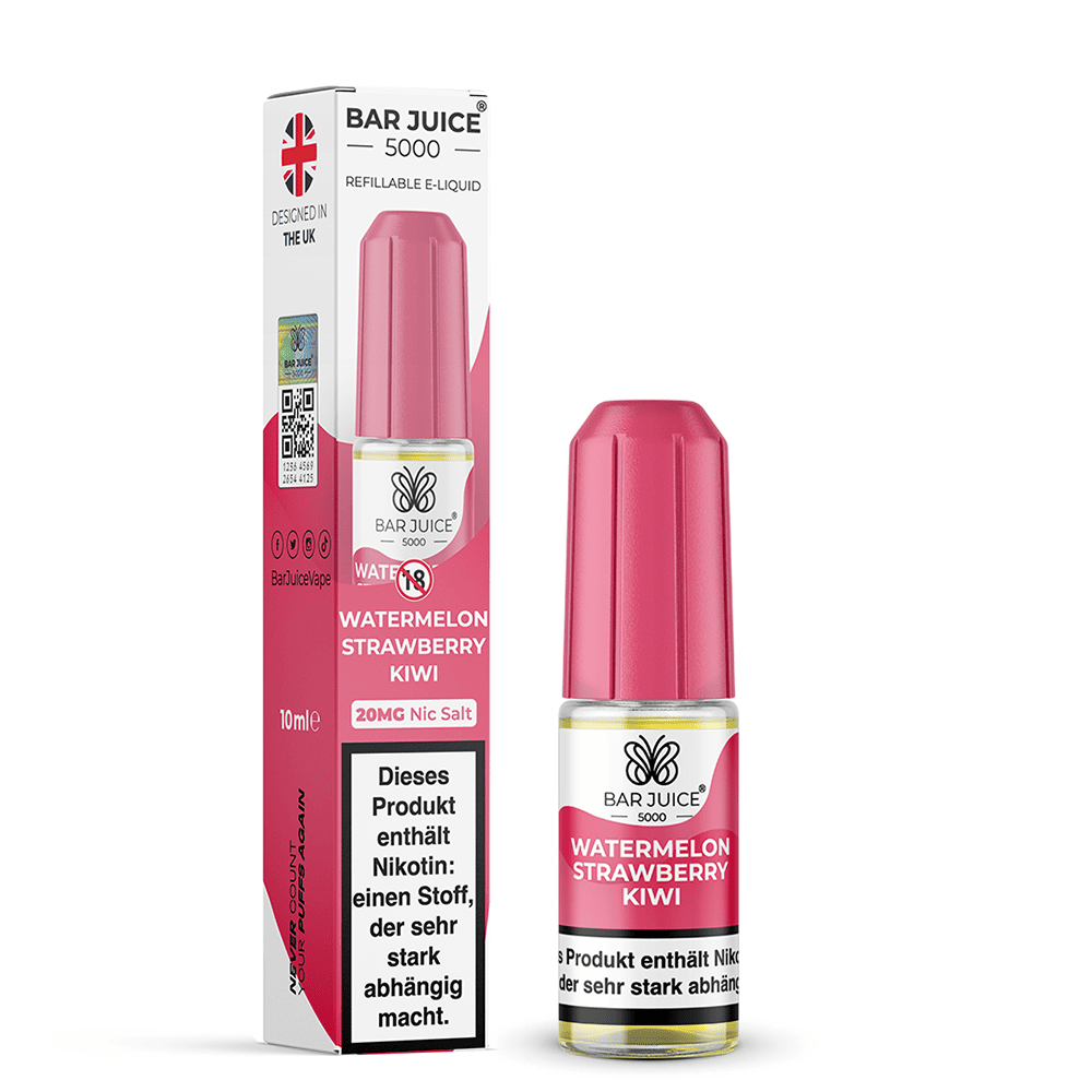 Bar Juice 5000 Nikotinsalz - Watermelon Strawberry Kiwi - Liquid 20mg 10ml