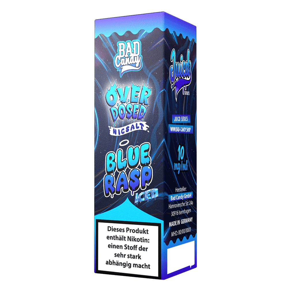 Bad Candy Nikotinsalz Blue Rasp Iced Overdosed Liquid