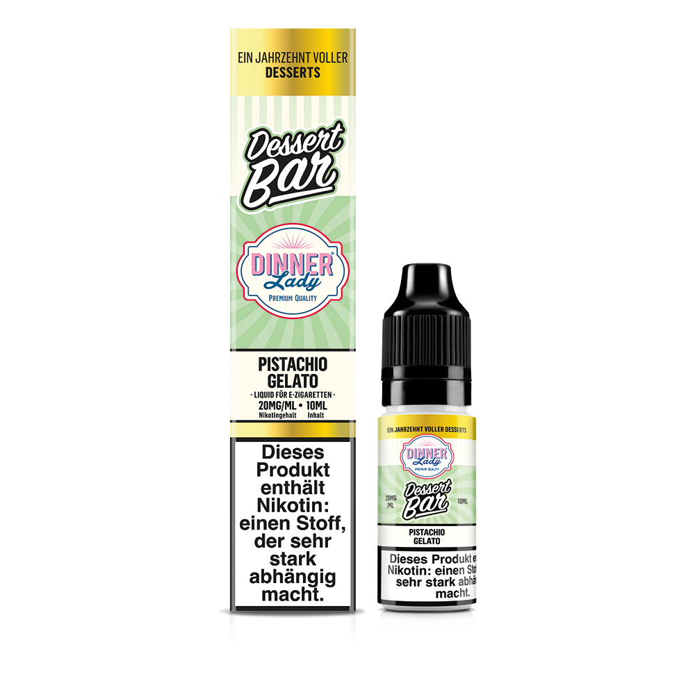 Dinner Lady Nikotinsalz - Pistachio Gelato - 50/50 10ml Liquid 20mg
