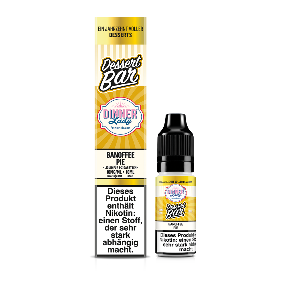Dinner Lady Nikotinsalz - Banoffee Pie - 50/50 10ml Liquid 10mg