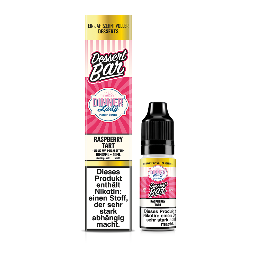 Dinner Lady Nikotinsalz - Raspberry Tart - 50/50 10ml Liquid 10mg