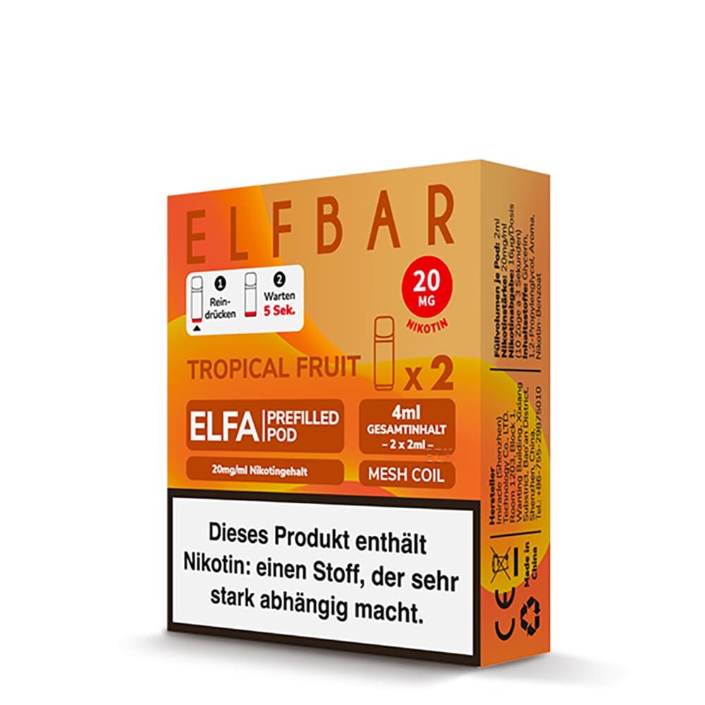 2x Elfbar Elfa Einweg Pod Tropical Fruit