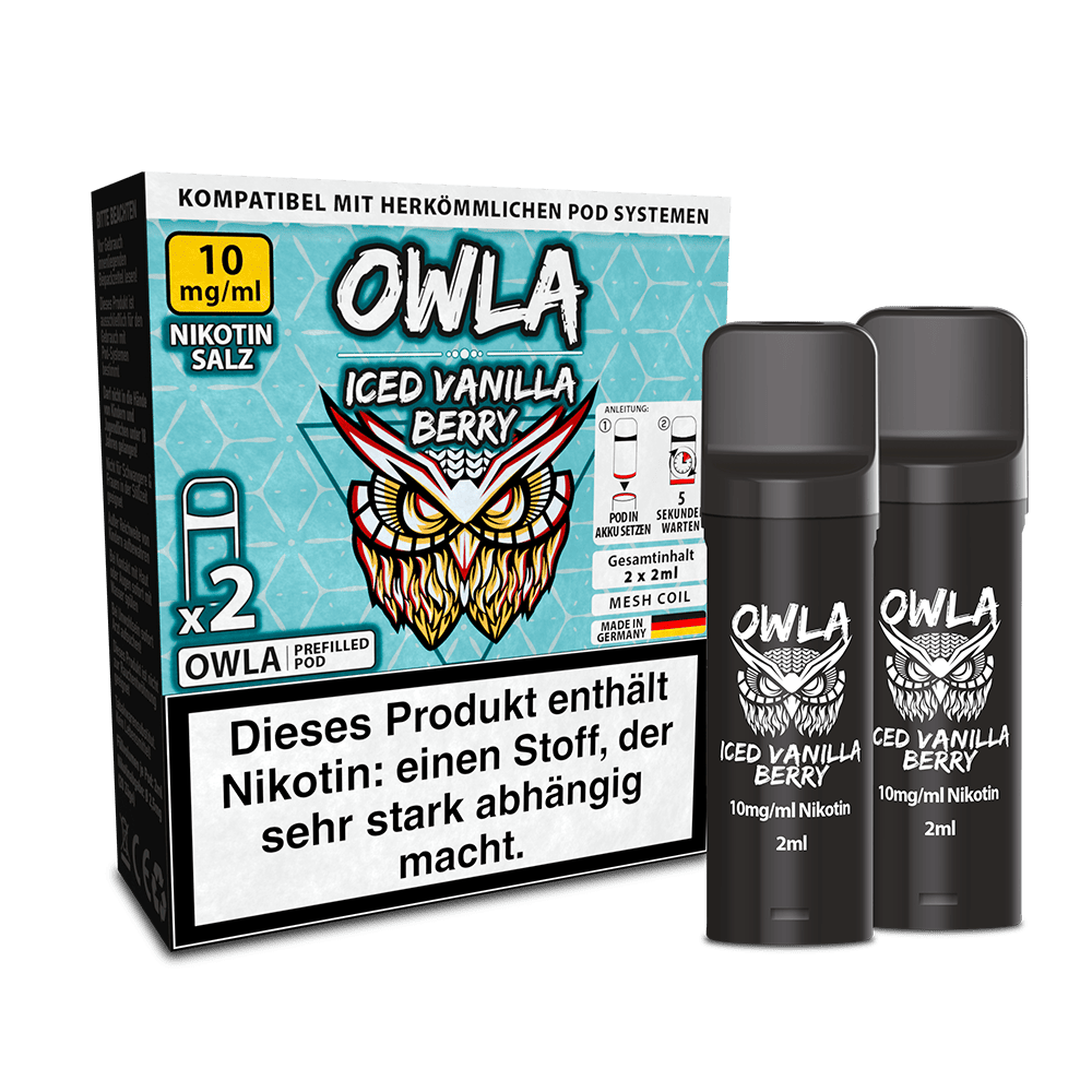 2x OWLA Einweg Pod Iced Vanilla Berry Nikotinsalz