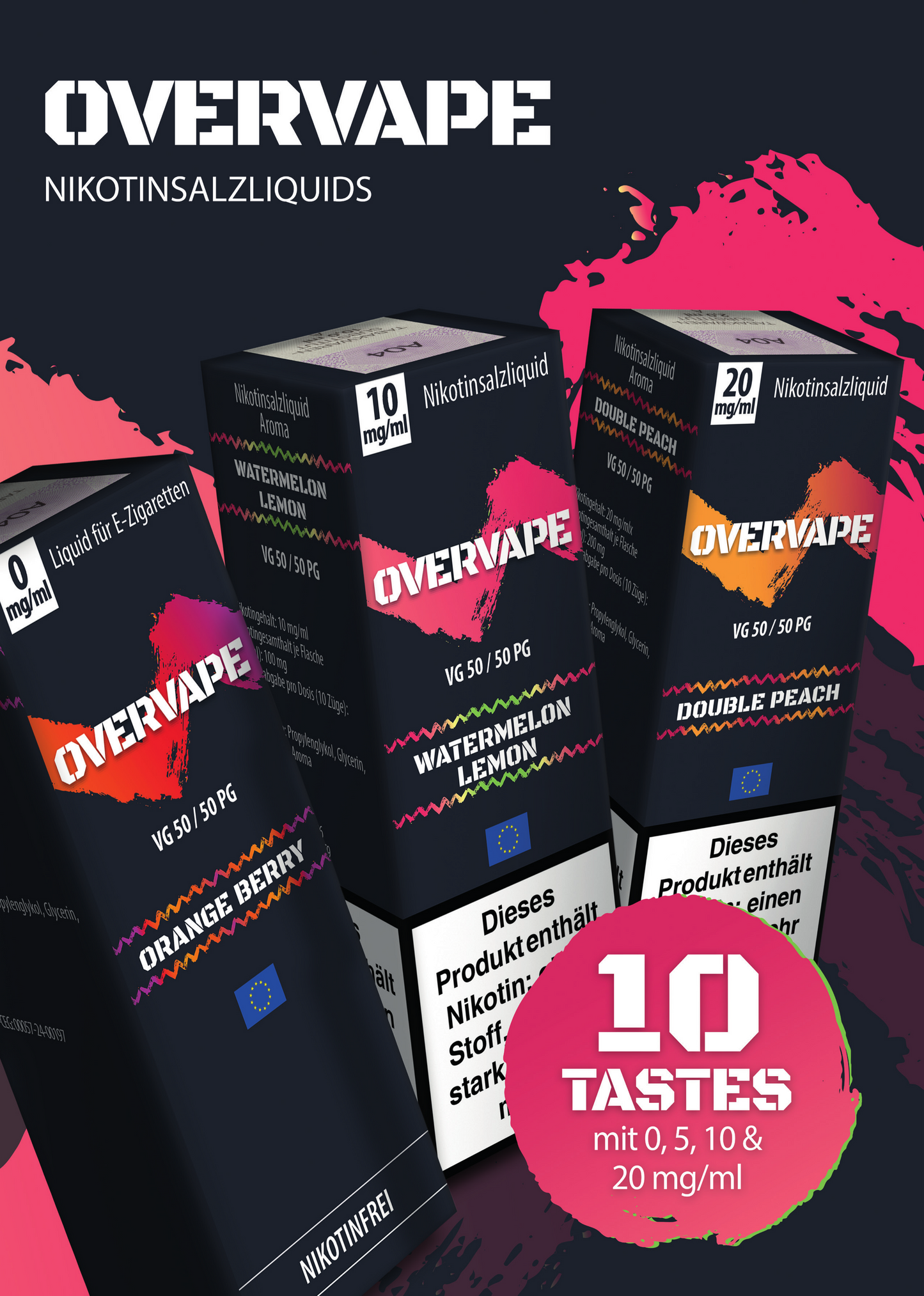 Overvape Liquidkarte - Nikotinsalze