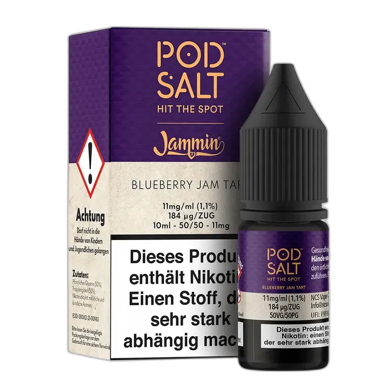 Pod Salt Fusion - Blueberry Jam Tart - 10ml Liquid 11mg Nikotinsalz