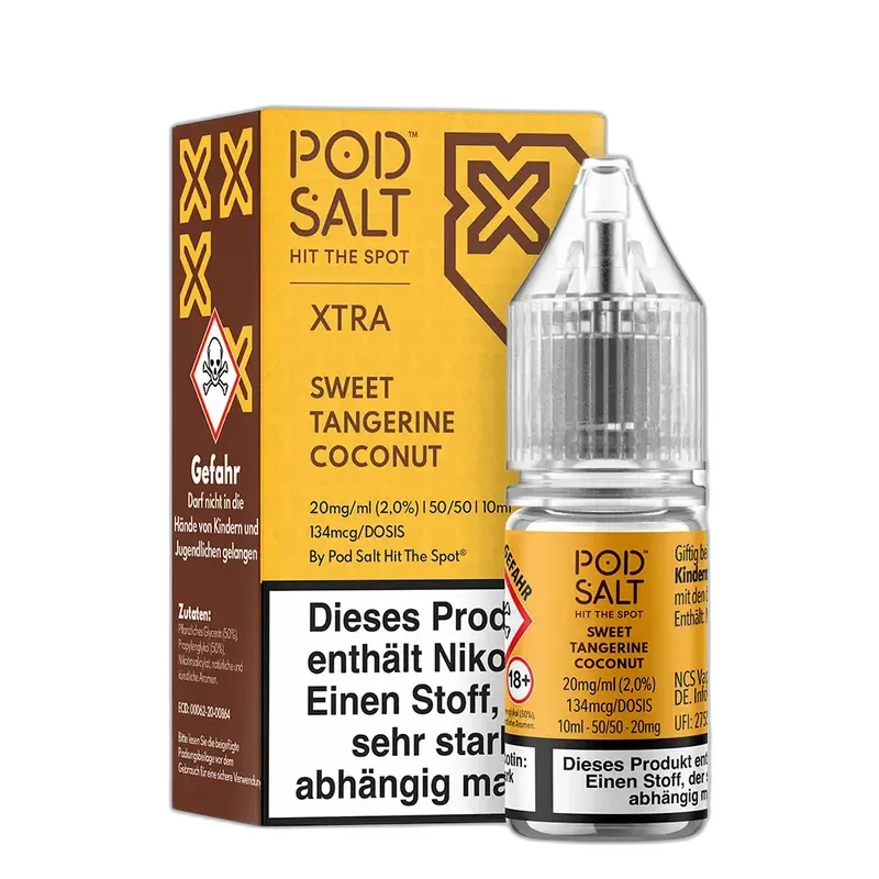 Pod Salt Xtra Nikotinsalz - Sweet Tangerine Coconut - 10ml Liquid 20mg