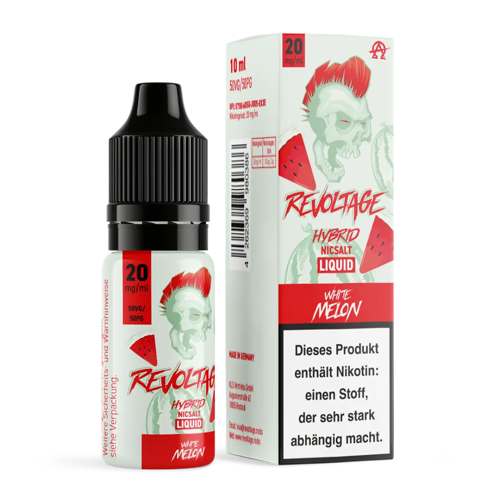 Revoltage Hybrid Nikotinsalz - White Melon - Liquid 20mg 10ml