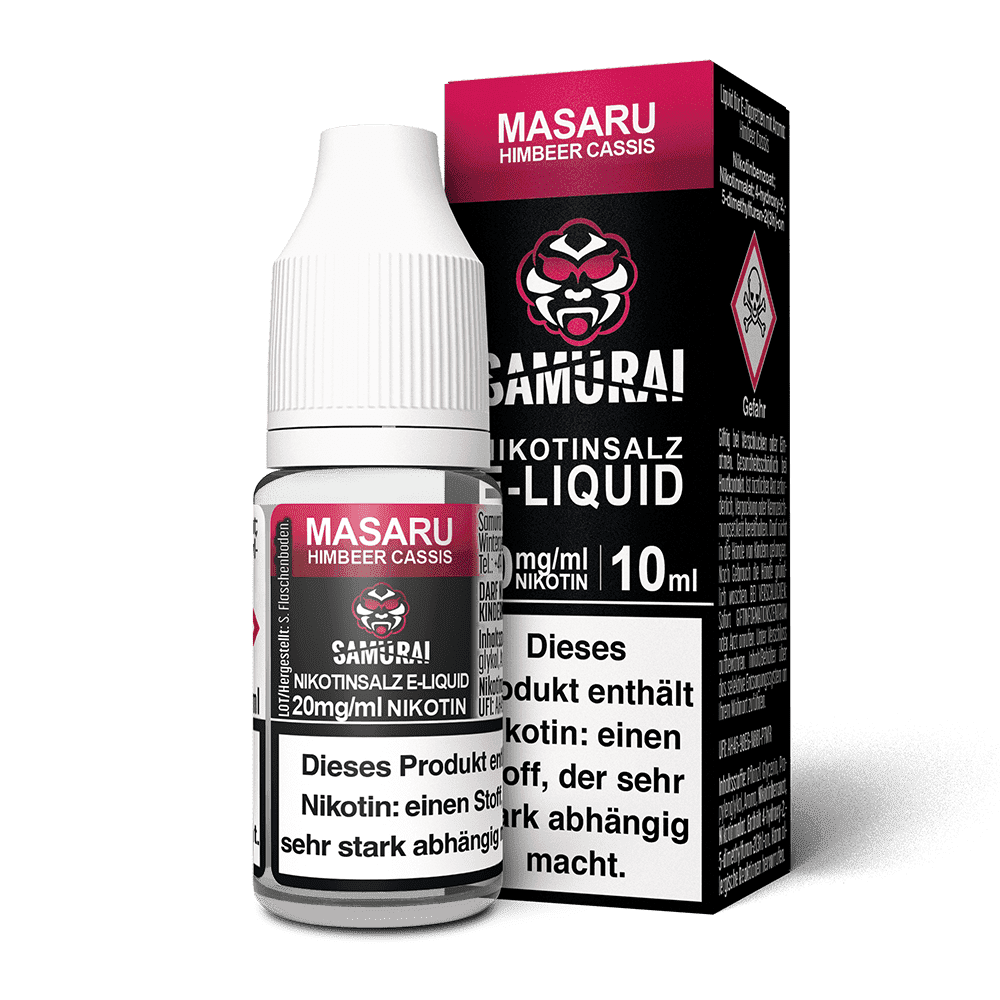 Samurai Nikotinsalz - Masaru Himbeer Cassis - Liquid 20mg 10ml