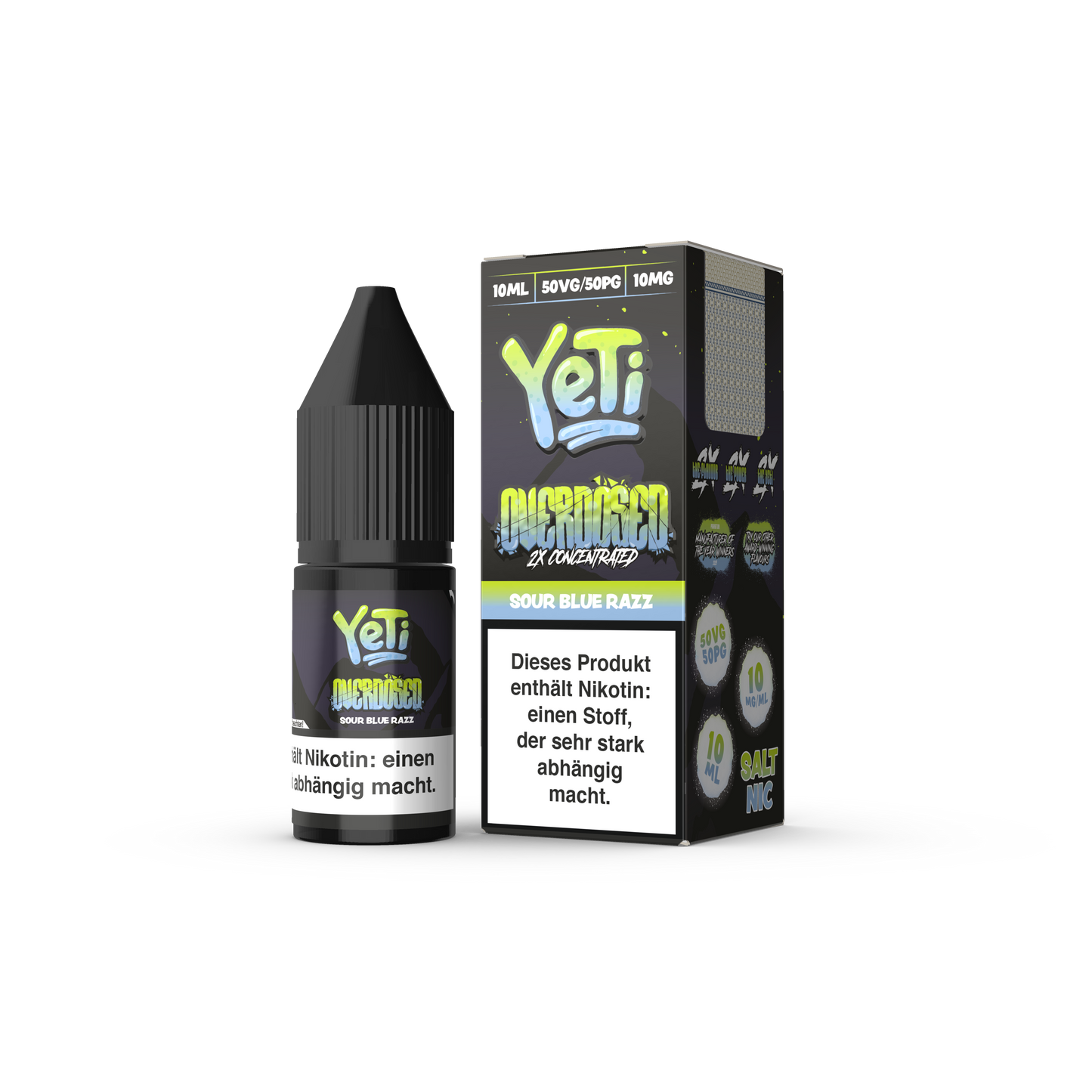 Yeti Nikotinsalz - Blueberry Razz Ice - Overdosed 10ml Liquid 10mg