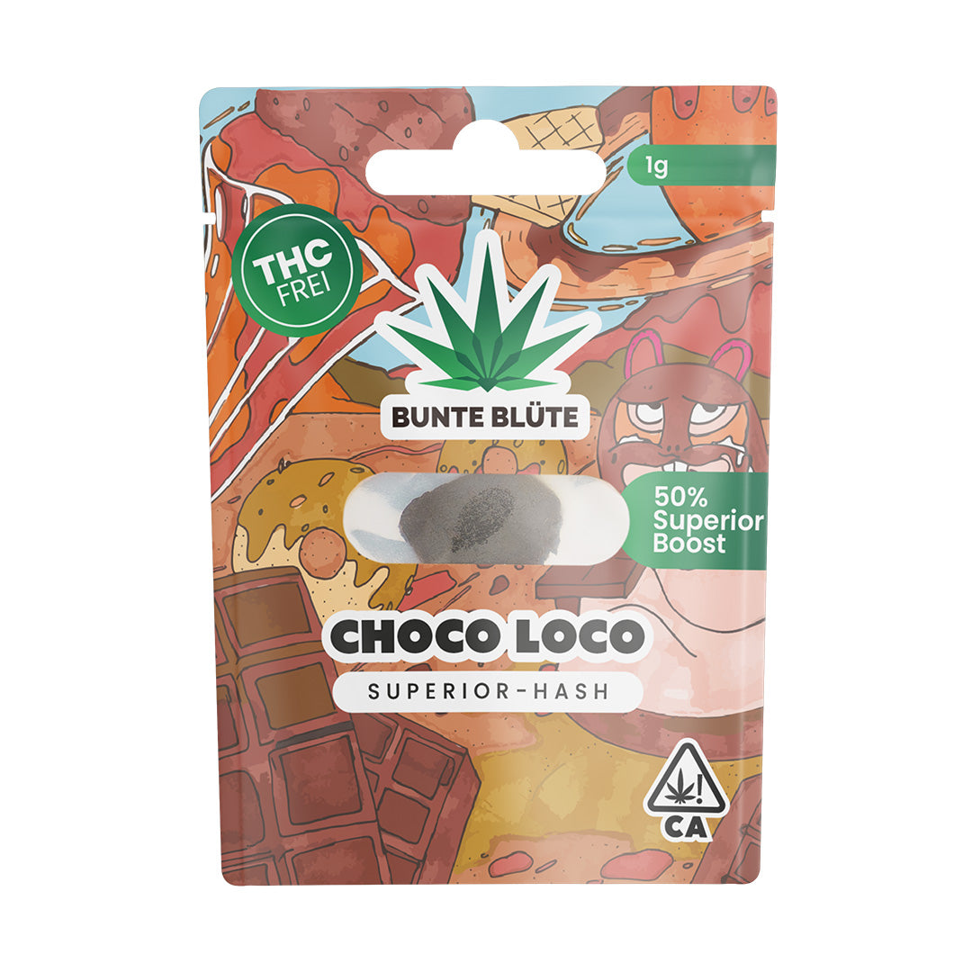 Bunte Blüte Superior Blend Blüte - Choco Loco Hash 50% 1g