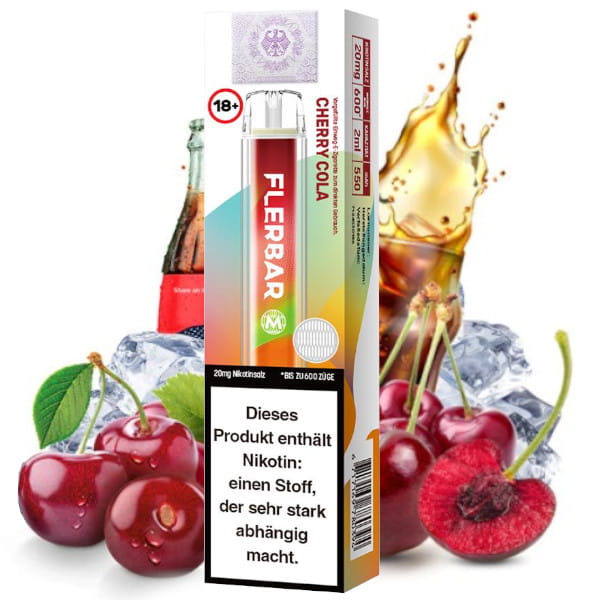 Flerbar Vape Einweg E-Zigarette Cherry Cola 2% Nikotin