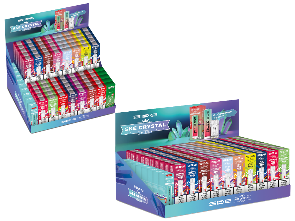 SKE Crystal Plus Pappdisplay