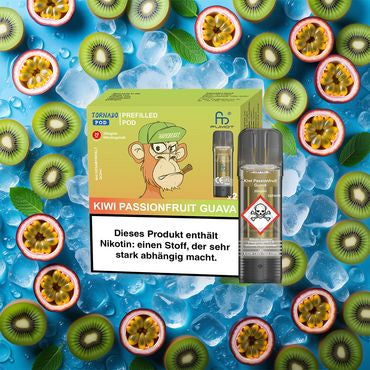 [Paket] 10x RandM Tornado Kiwi Passionfruit Guava 20mg Nikotin 2er Pack