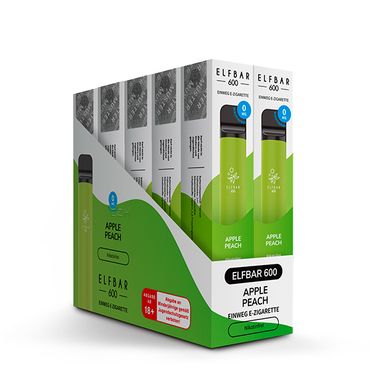 [Paket] 10 x ELFBAR 600 Apple Peach Nikotinfrei
