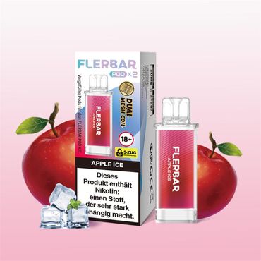 [Paket] 10 x Flerbar Pods - Apple Ice - 20mg Nikotin