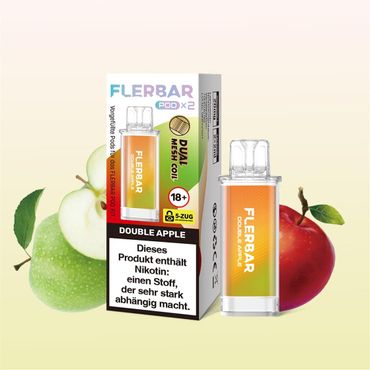 [Paket] 10 x Flerbar Pods - Double Apple - 20mg Nikotin