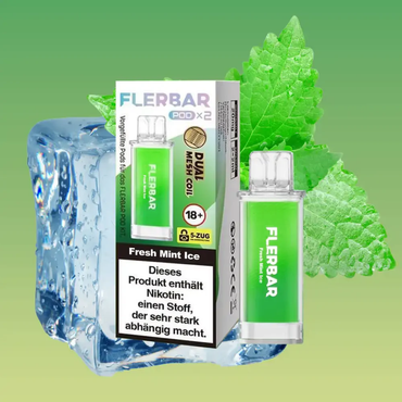 [Paket] 10 x Flerbar Pods - Fresh Mint Ice - 20mg Nikotin