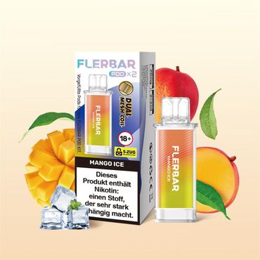 [Paket] 10 x Flerbar Pods - Mango Ice - 20mg Nikotin