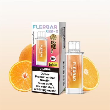 [Paket] 10 x Flerbar Pods - Orange - 20mg Nikotin
