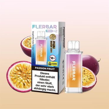 [Paket] 10 x Flerbar Pods - Passion Fruit - 20mg Nikotin