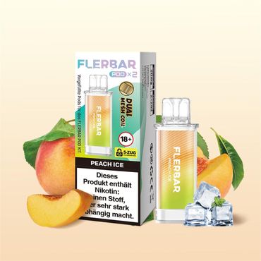 [Paket] 10 x Flerbar Pods - Peach Ice - 20mg Nikotin