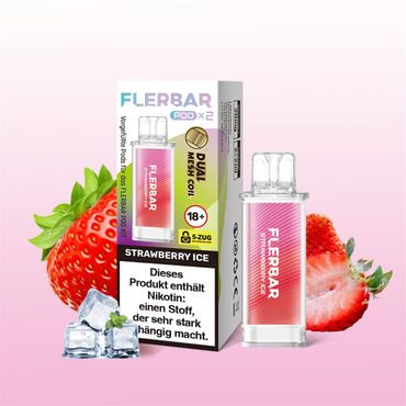 [Paket] 10 x Flerbar Pods - Strawberry Ice - 20mg Nikotin