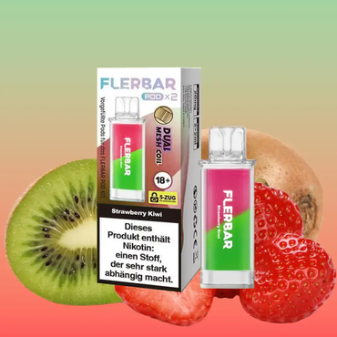 [Paket] 10 x Flerbar Pods - Strawberry Kiwi - 20mg Nikotin