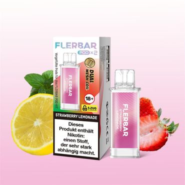 [Paket] 10 x Flerbar Pods - Strawberry Lemonade - 20mg Nikotin