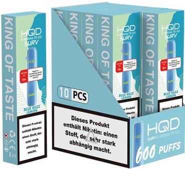 [Paket] 10x HQD Surv - Blue Razz Lemon / Blurry Berry Lemon