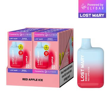 [Paket] 10 x Lost Mary BM600 - Red Apple Ice 20mg Nikotin