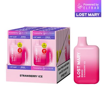 [Paket] 10 x Lost Mary BM600 - Strawberry Ice 20mg Nikotin