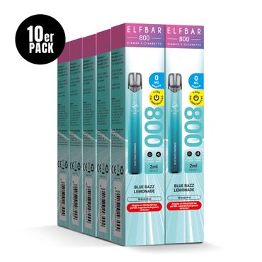 [Paket] 10x ELFBAR 800 Blue Razz Lemonade Nikotinfrei