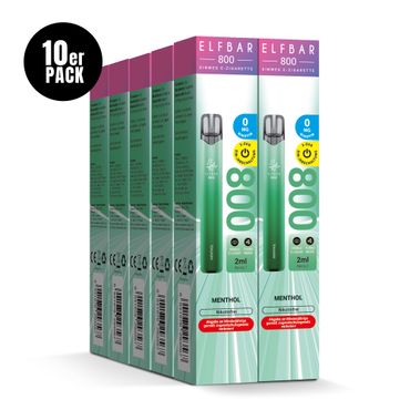 [Paket] 10x ELFBAR 800 Menthol Nikotinfrei
