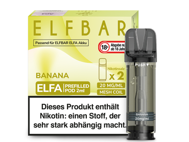 [Paket] 10x ELFBAR ELFA Banana 20mg Nikotin 2er Pack