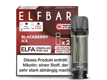 [Paket] 10x ELFBAR ELFA Blackberry Ice 20mg Nikotin 2er Pack