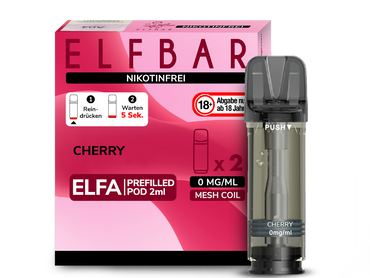[Paket] 10x ELFBAR ELFA Cherry 0mg Nikotin 2er Pack
