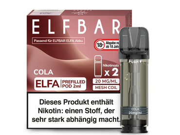 [Paket] 10x ELFBAR ELFA Cola 20mg Nikotin 2er Pack