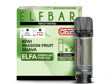 [Paket] 10x ELFBAR ELFA Kiwi Passionfruit Guava 0mg Nikotin