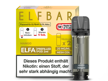 [Paket] 10x ELFBAR ELFA Mango 20mg Nikotin 2er Pack