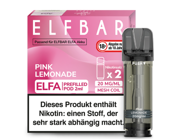 [Paket] 10x ELFBAR ELFA Pink Lemonade 20mg Nikotin 2er Pack
