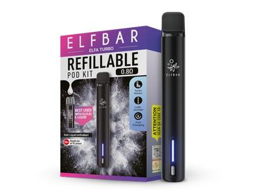 [Paket] 10x ELFBAR ELFA Turbo Pod Kit 550 mAh Akku - Black