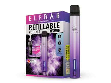 [Paket] 10x ELFBAR ELFA Turbo Pod Kit 550 mAh Akku - Aurora Purple