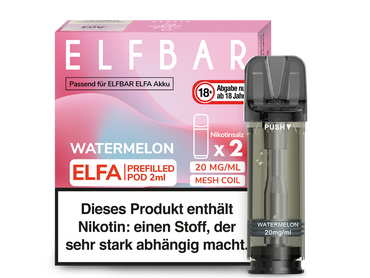 [Paket] 10x ELFBAR ELFA Watermelon 20mg Nikotin 2er  Pack