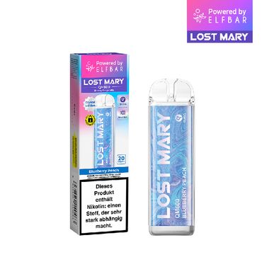 [Paket] 10+2 Aktion ELFBAR Lost Mary QM600 - Blueberry Peach 20mg Nikotin