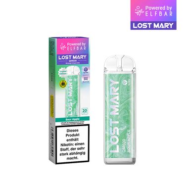 [Paket] 10+2 Aktion ELFBAR Lost Mary QM600 - Sour Apple 20mg Nikotin