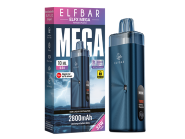 [Paket] 10x Elfbar ELFX Mega Pod Kit - 2800 mAh Farbe: Dunkeblau