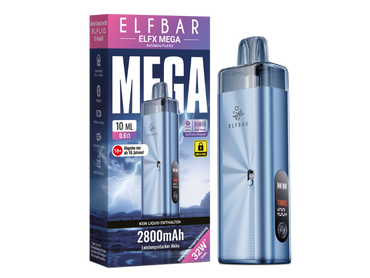 [Paket] 10x Elfbar ELFX Mega Pod Kit - 2800 mAh Farbe: Hellblau