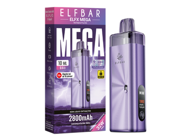 [Paket] 10x Elfbar ELFX Mega Pod Kit - 2800 mAh Farbe: Lila