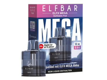 [Paket] 10x Elfbar Elfx Mega 10ml Leer Pod 0,8 Ohm