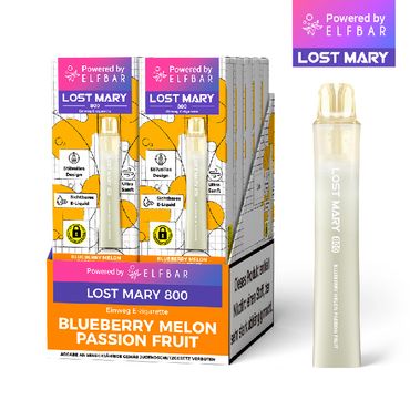 [Paket] 10x Lost Mary 800 Blueberry Melon Passion Fruit 20mg Nikotin Einweg Vape